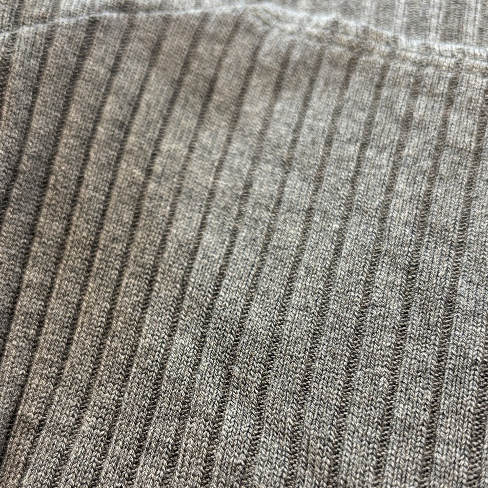 Reformation Gray Ribbed Short Sleeve Tee Size Small - Picture 6 of 6